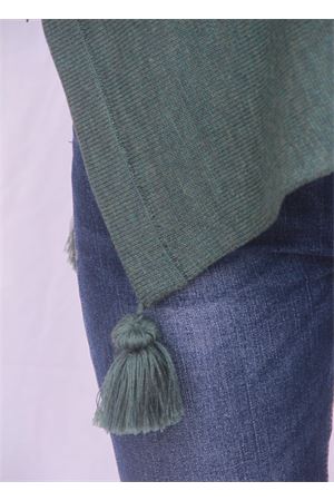 Poncho in lana verde militare Capridea | PBWOOLMODAOVERDE MILITARE